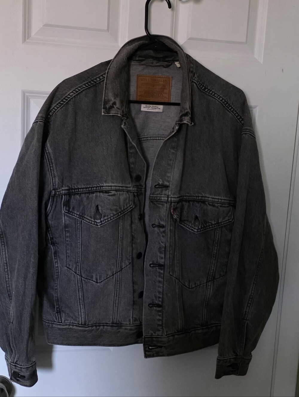 Levi's Gray Washed Denim Trucker Jacket